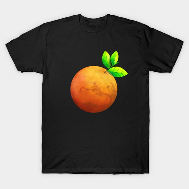 Orange Mars Funny Space Gift T shirt T-Shirt by hardworking